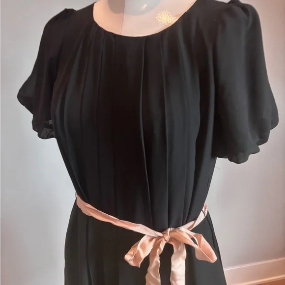 Twelve Twelve Los Angeles Black Dress with Pink Ribbon - Picture 3 of 7